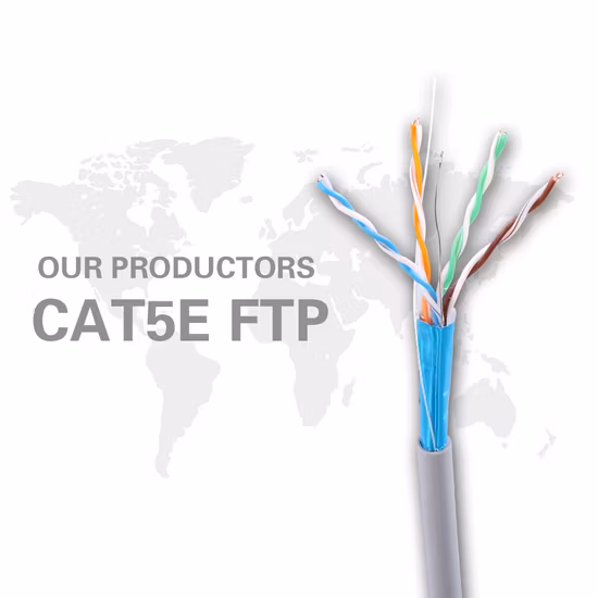 純銅 Cat5/Cat5e/CAT6 イーサネット ケーブル、ソリッド OFC ネットワーク コード、UTP/FTP、屋内/屋外、工場直接供給